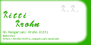 kitti krohn business card